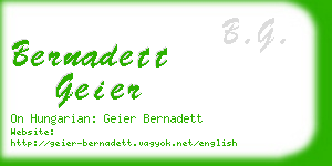 bernadett geier business card